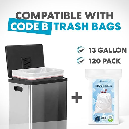 SIMPLI-MAGIC 50 Liter / 13.2 Gallon Soft-Close, Smudge Resistant Trash Can - Image 2