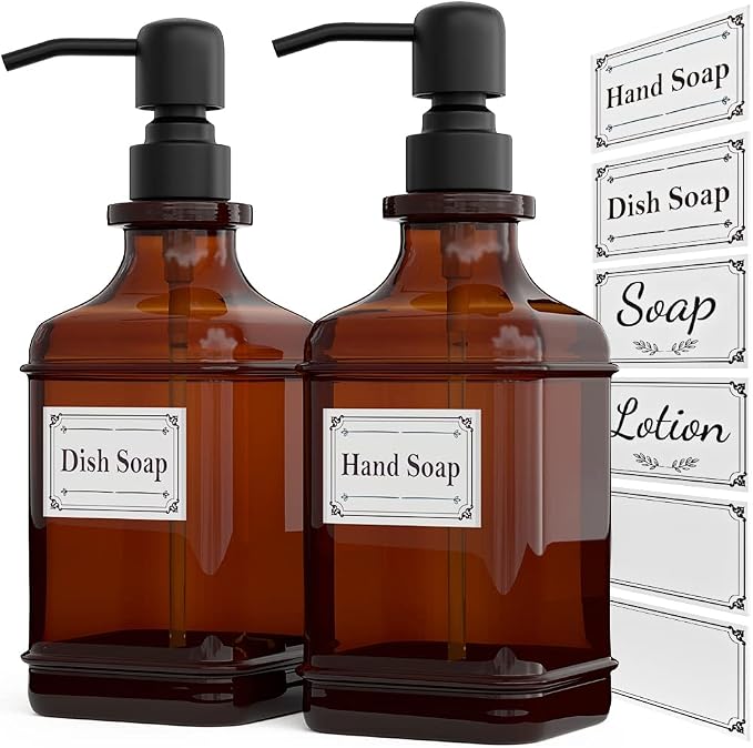 GLADPURE Soap Dispenser 2 Pack, Hand Soap Dispensers by GLADPURE