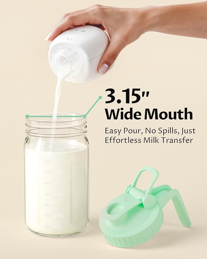 32oz Breast Milk Pitcher with Lid – Leak-Proof & Airtight Glass Storage - Image 4