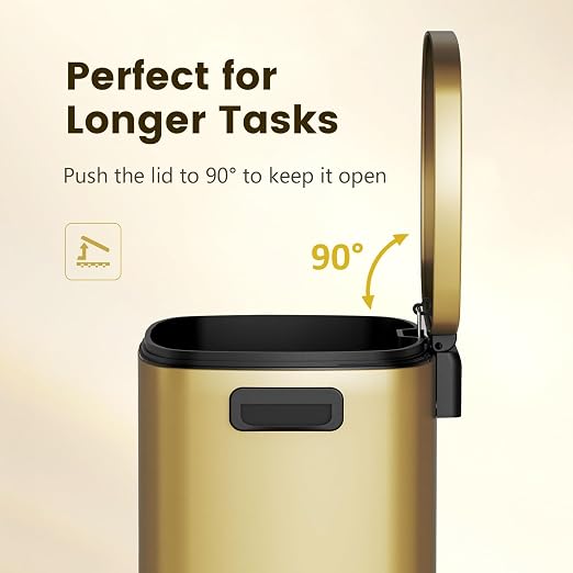 ELPHECO Kitchen Trash Can with Lid Soft Close, 13 Gallon / 50L Stainless Steel - Image 7