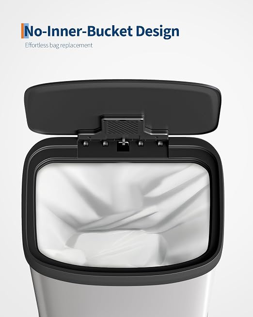 Garvee 16 gal / 60 L Metal Trash Can - Image 4