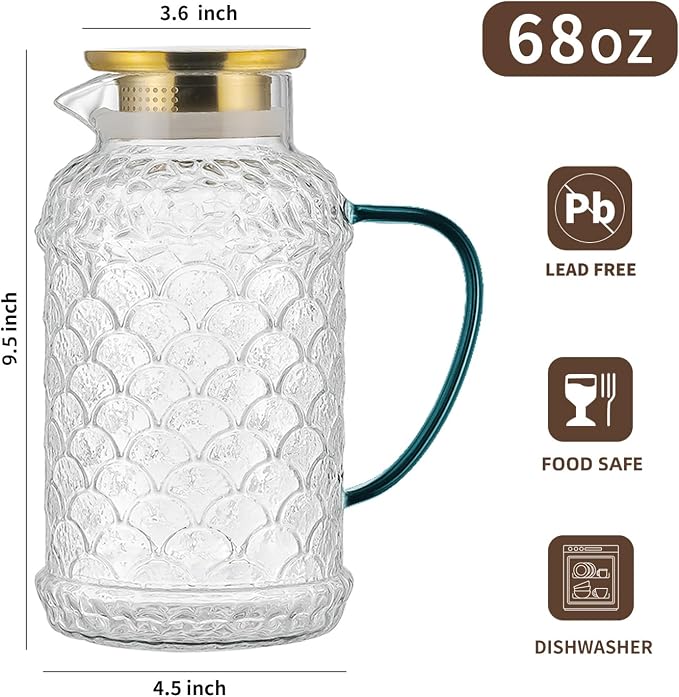 Buaic 2 PACK Glass Pitcher - Image 2