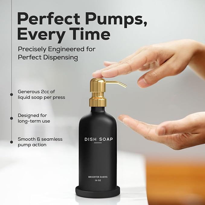 Luxury Glass Dish Soap Dispenser - Image 4