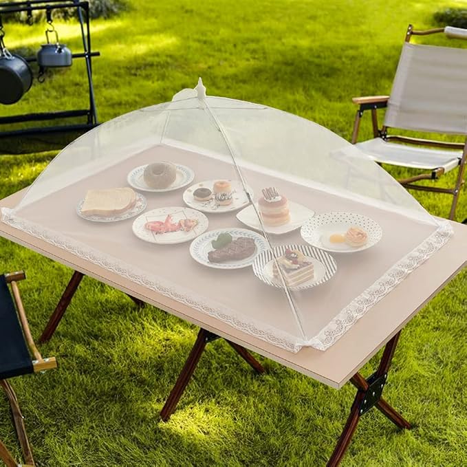 2 Pack Extra Large Food Tents SPANLA 41"X27" Pop-Up Mesh Food Covers - Image 6