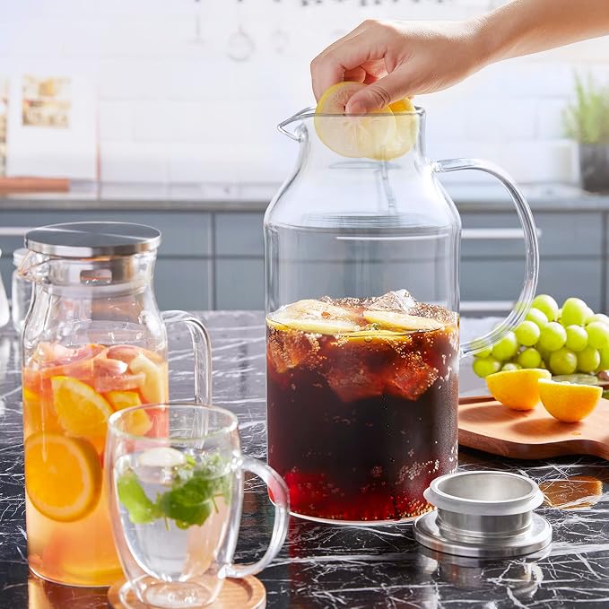 Bivvclaz 2.6 Liter 88 oz Glass Pitcher - Image 7