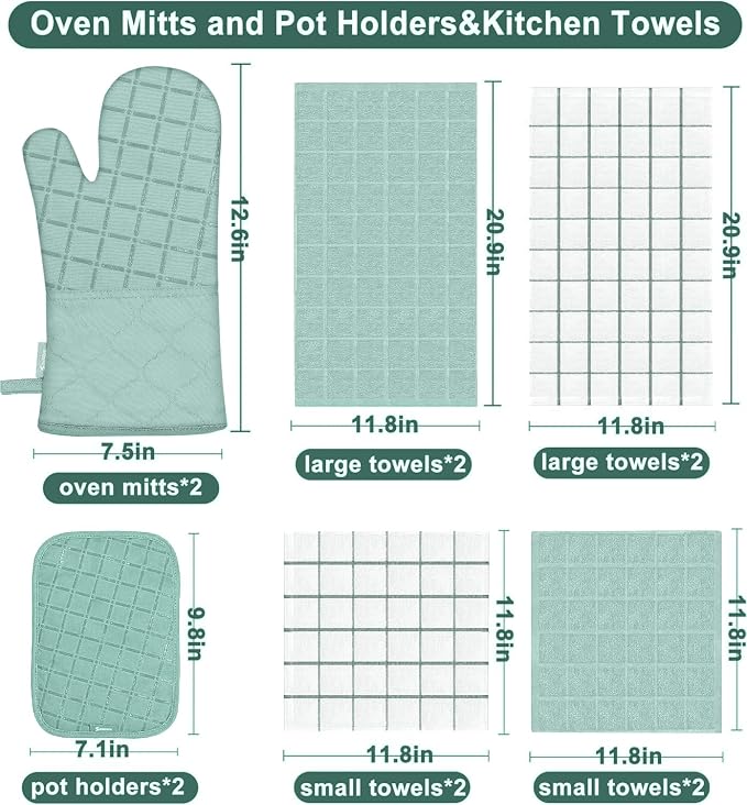 Oven Mitts Pot Holders Sets/Kitchen Towels and Dishcloths, Oven Gloves Kitchen - Image 2