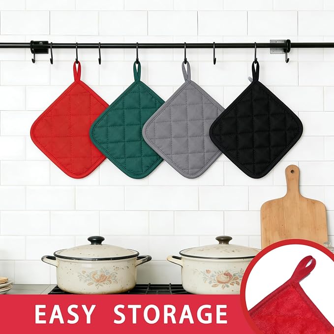 4 Pack Pot Holders for Kitchen Clearance Oven Potholders Sets for Kitchens Hot - Image 5