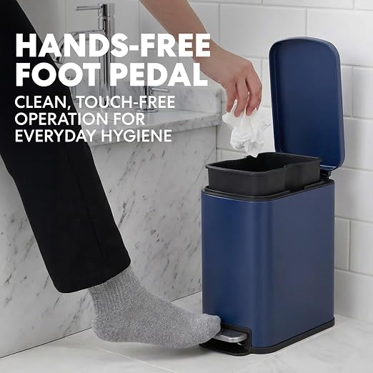 SIMPLI-Magic 6L/1.6G Stainless Steel Bathroom Trash Can - Image 3