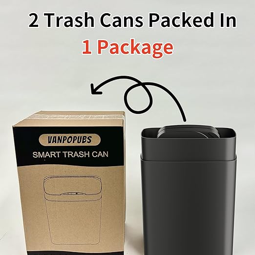 Vanpopubs 2 Pack 2.7 Gal Bathroom Trash Can - Image 7