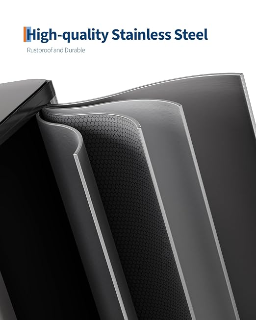 GarveeHome 2 x 8 gal Stainless Steel Double Trash Can - Image 3
