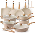SENSARTE Ceramic Cookware Sets, Pots and Pans Set Non stick, Non toxic Healthy by SENSARTE