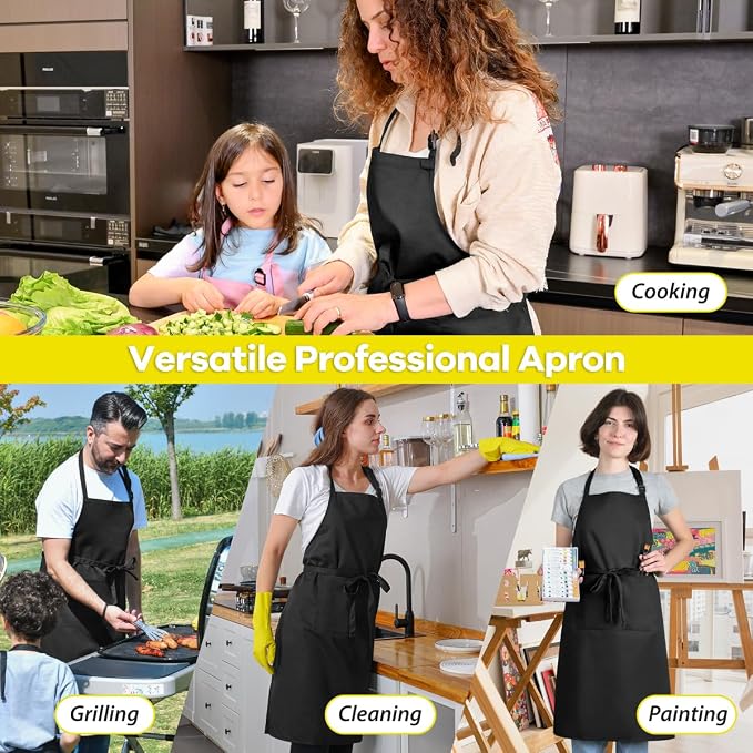 ROTANET Extra Large Apron for Men Adjustable Bib Aprons - Image 6