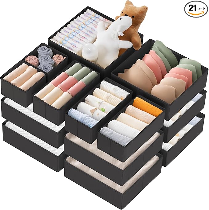 Criusia Drawer Organizer Clothes, 21 Pack Dresser Organizer by Criusia