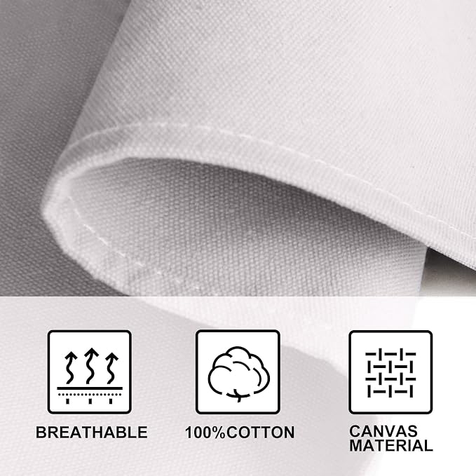 OUNLEN Chef Apron for Men Women Canvas Aprons - Image 4