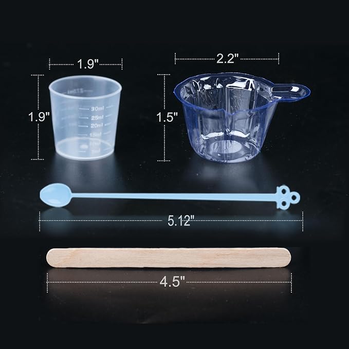 LET'S RESIN Epoxy Mixing Cups Kit, 30ml Disposable Measuring Cups, 50 Wooden - Image 2