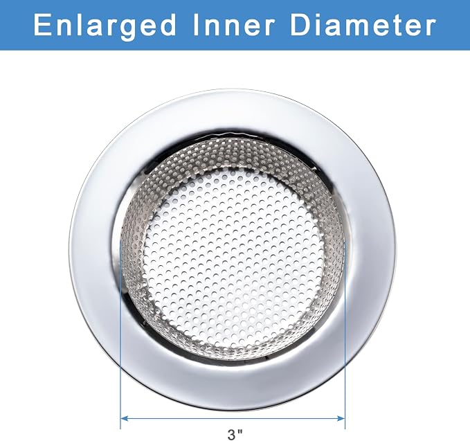 Honmein 2 Pcs Sink Strainer for Most Kitchen Sink Drain Basket, Upgraded - Image 5