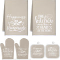 Sratte 6 Pcs Kitchen Decor Accessories Set Farmhouse Towels Pot Holders Oven by Sratte