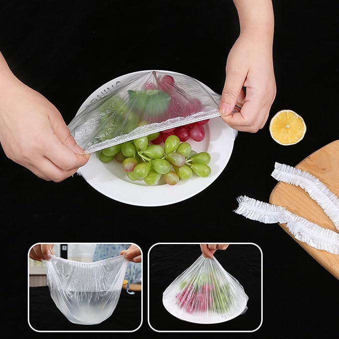 300pcs Reusable Elastic Food Covers - Image 2