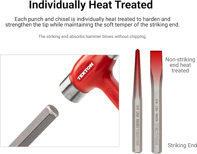 TEKTON 1/4 Inch Roll Pin Punch | 66068 | Made in USA - Image 3