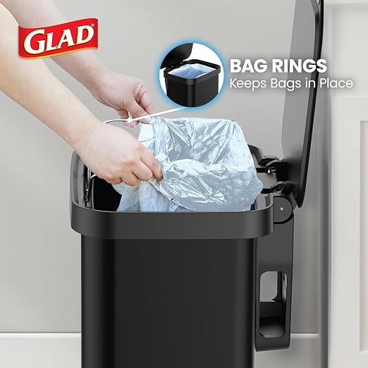 Glad Stainless Steel Step Trash Can, Series 2 - Image 6