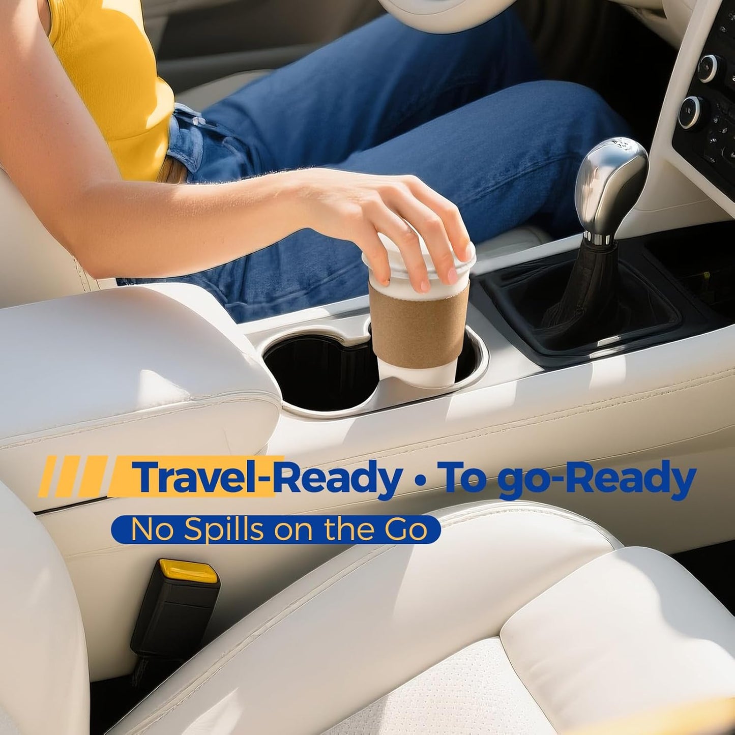 Fit Meal Prep 50 Pack 16 oz Disposable Coffee Cups with Lids, Sleeves, Leak-Proof To Go Coffee Cups with Lids, Durable Hot Paper Cups for Home, Office, Party, Business