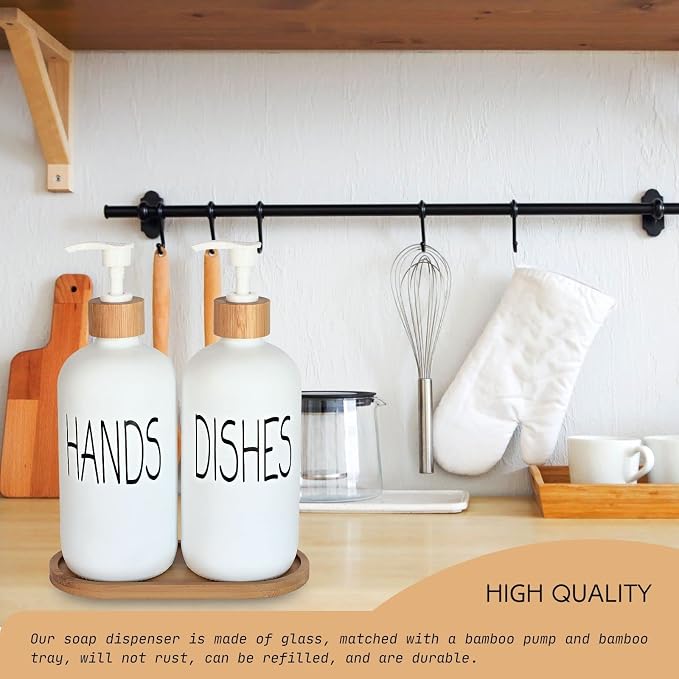 Glass Soap Dispenser Set - Image 4