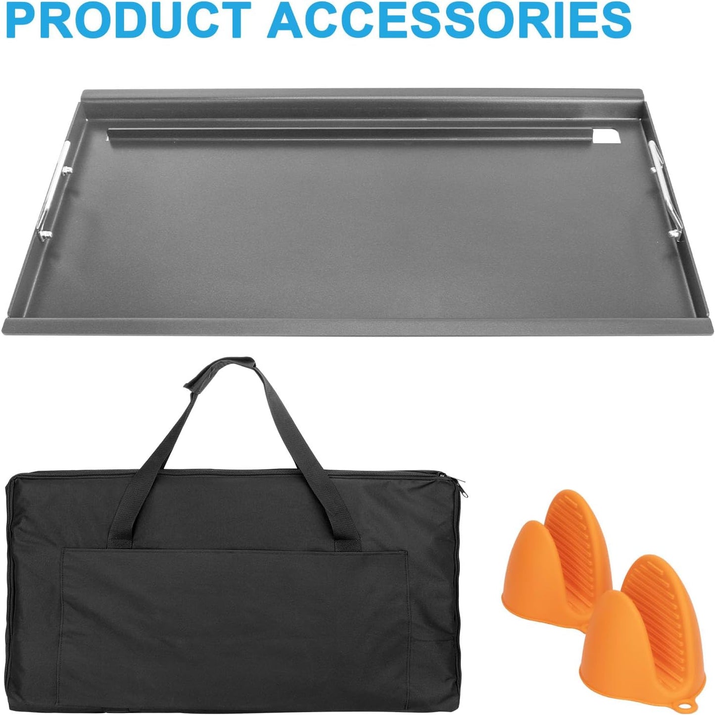 Full Size Griddle Inserts for Weber Summit 600 Series Grills, Flat Top Griddle for Summit E/S 640/650/660/670 Gas Grills with a Smoker Box, Replacement Parts for Weber 67552 Grates