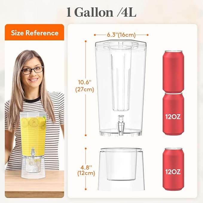 Lifewit 1 Gallon Drink Dispenser - Image 2