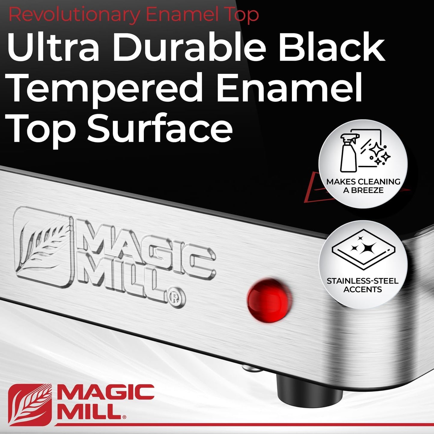 Magic Mill Extra-Large Glass Food Warmer 21x16 Warming Tray