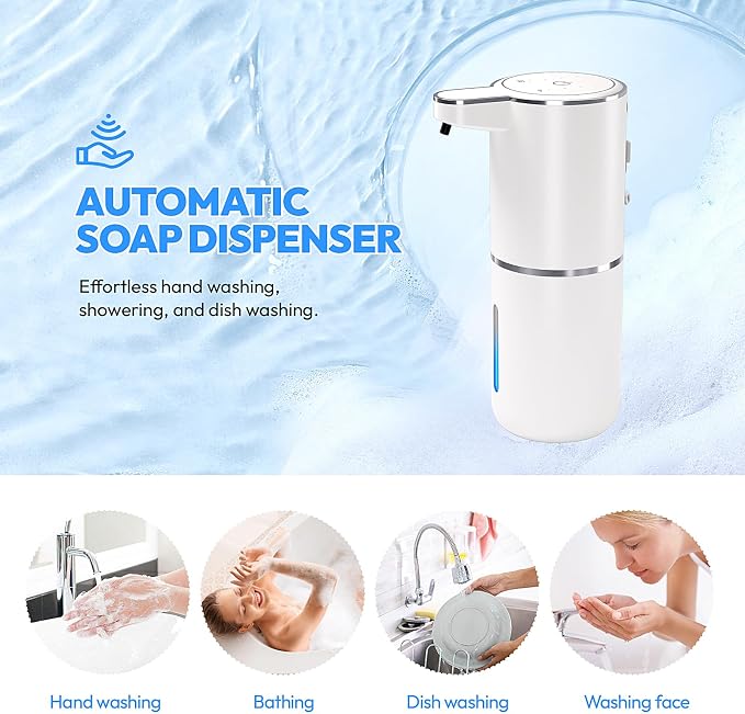 2 Pack Automatic Soap Dispenser Touchless, Liquid Hand Soap Dispenser 12.8oz - Image 8