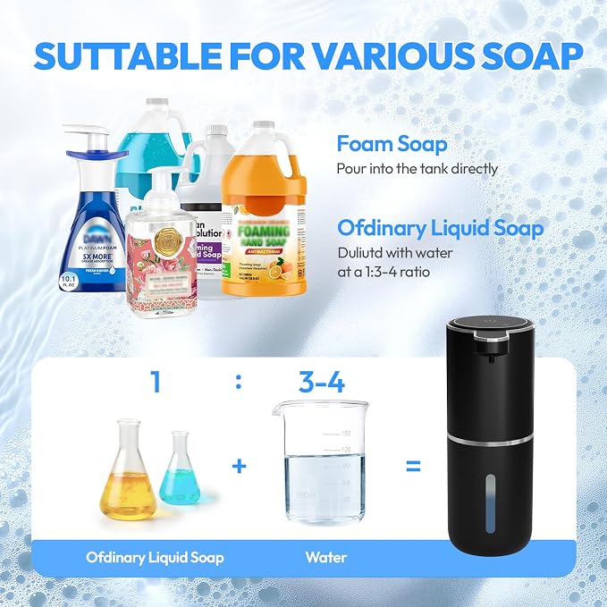 Automatic Foaming Soap Dispenser, Touchless Foam Soap Dispenser, 12.8oz - Image 5