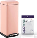 happimess HPM1007J Betty Retro 8-Gallon Step-Open Trash Can, Fingerprint by Happimess