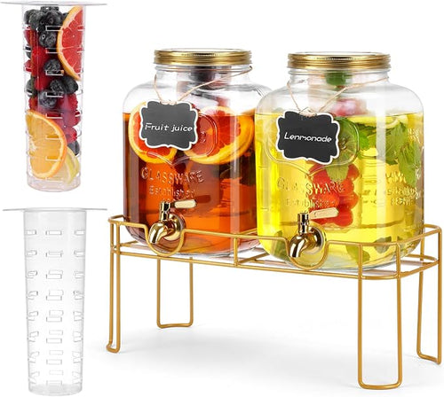 1.6 gallon Glass Beverage Dispenser by MIWUYI
