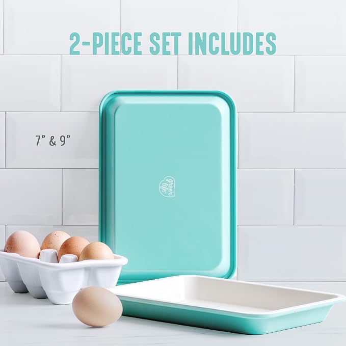 GreenLife 13" x 9" Quarter Sheet Baking Pans, 2 Piece Bakeware Set, PFAS-Free - Image 5
