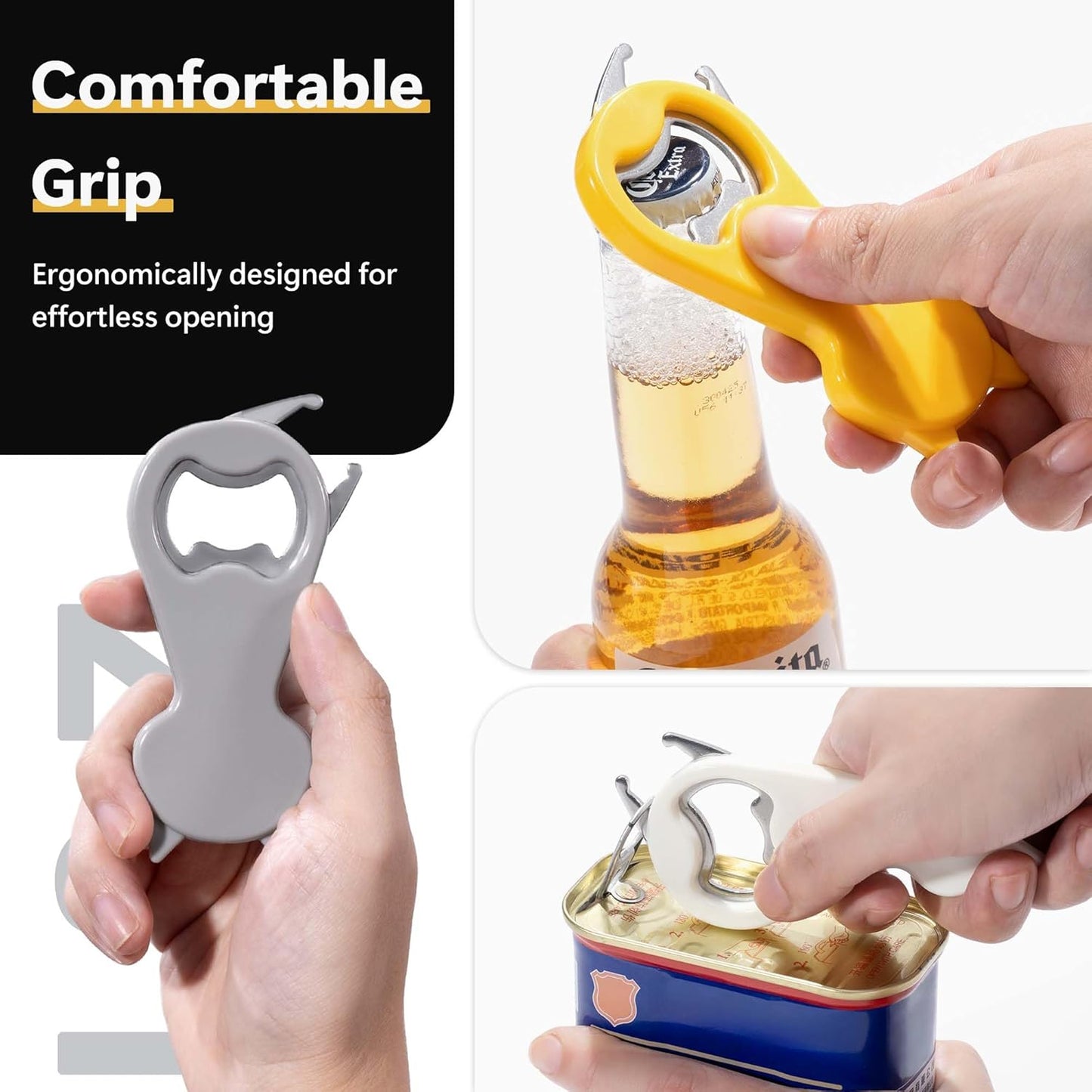 Li&Zhao Cat Beer Bottle Opener Magnet - 3 PCS Cute Magnetic Bottle Opener for Fridge Novelty Beer Beverage Drinking Opener with 3 DIY Pen for Girls Dad Bartender,Bar Barbecue Parties Restaurant