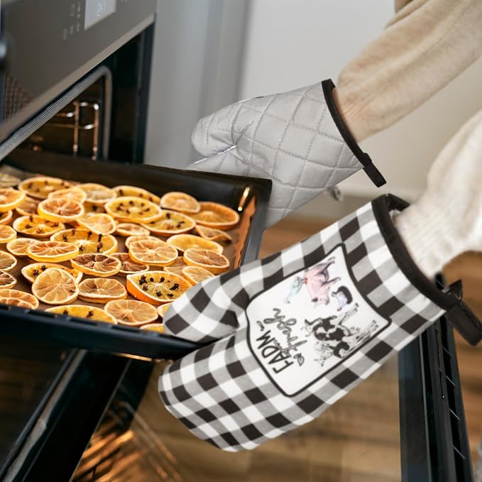 Bencailor 6 Pcs Farm Kitchen Towels Oven Mitts and Pot Holders Decorative Dish - Image 3