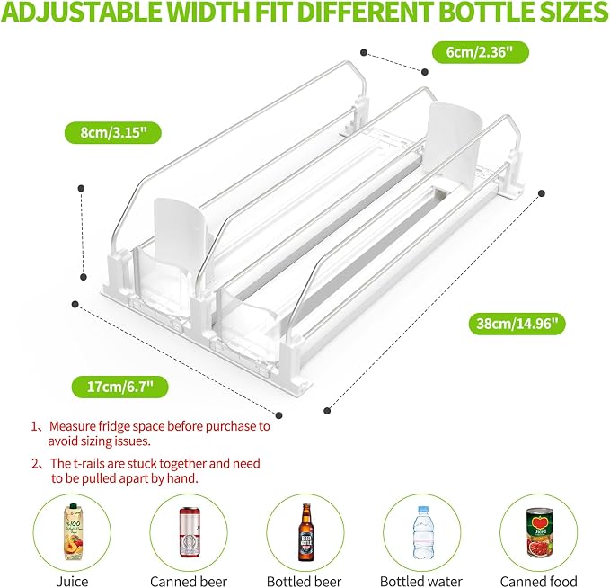 Drink Organizer for Fridge, Soda Can Dispenser for Refrigerator, Automatic - Image 4