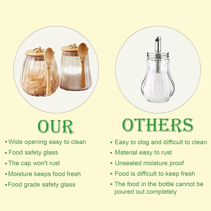 CNWSGEM Sugar Bowls Sugar Container 25.36 FL OZ Glass Coffee Canister Airtight - Image 7