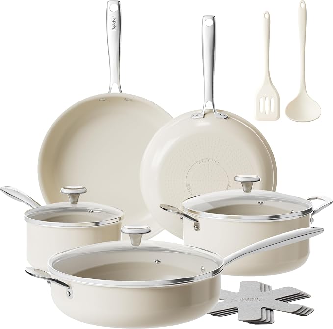 Redchef Ceramic Nonstick Cookware Set, Induction Cookware by Redchef
