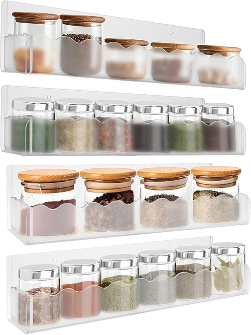 12 inch Spice Rack Wall Mounted, 4 Pack Spice Organizer Shelf by Douildhaiy
