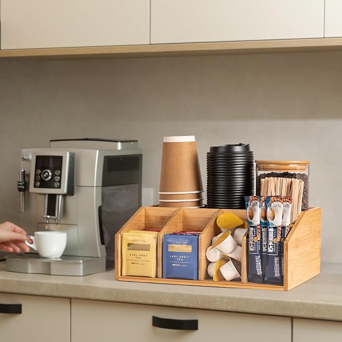 Bamboo Coffee Station Organizer - Image 6