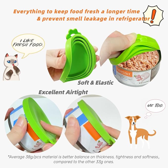 MoPawKT- Silicone Can Covers, Cat & Dog Food Can Covers Lids, Universal 3 Sizes - Image 5
