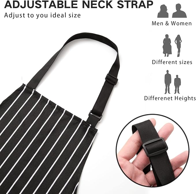BeLuyi 2 Pack Adjustable Bib Apron - Image 3