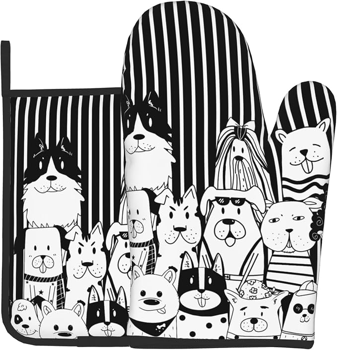 Dog Pot Holders and Oven Mitts by DZGlobal