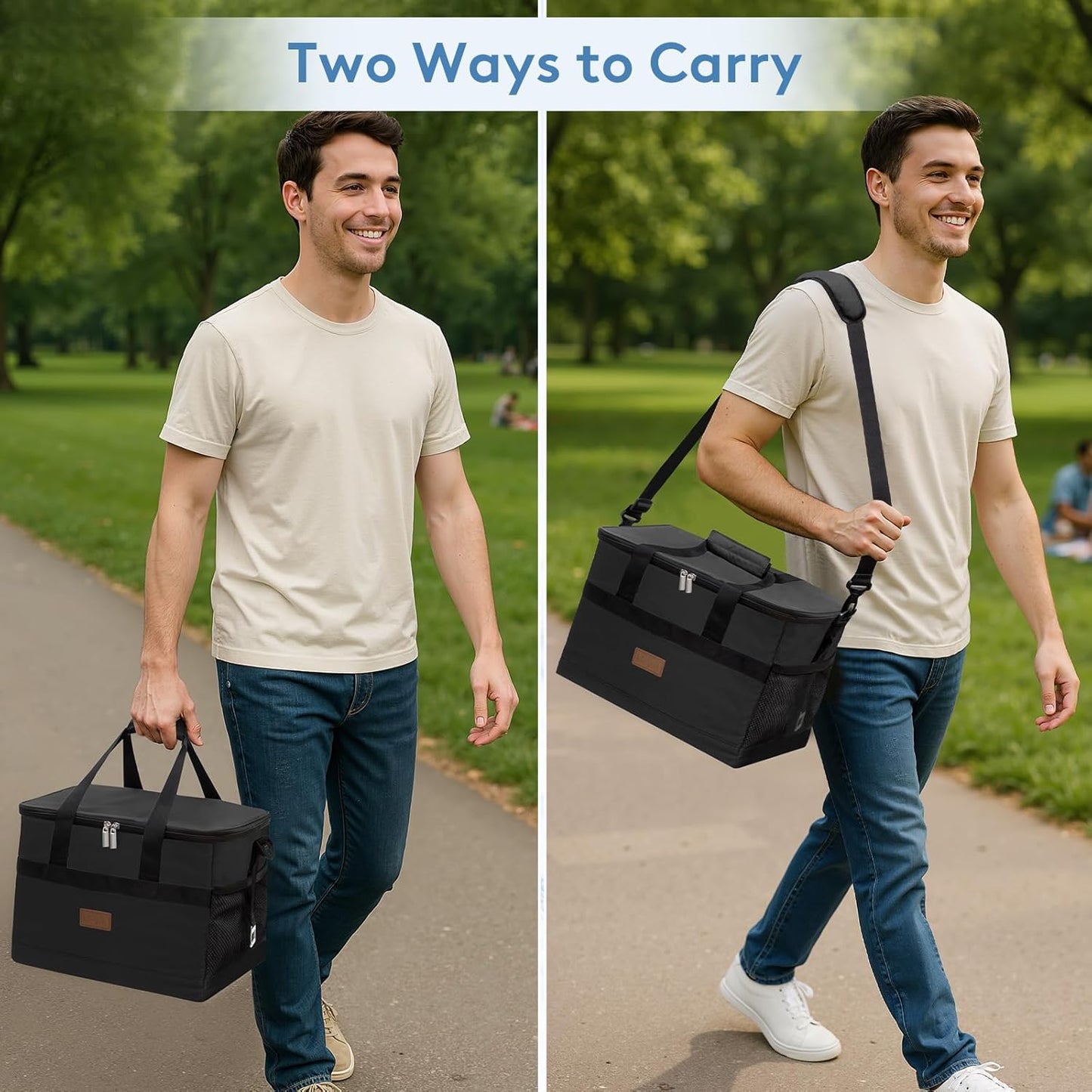 Lifewit Cooler Bag 30/50/60 Cans Collapsible and Insulated Large Lunch Bag Leakproof Soft Cooler Portable Tote for Camping/BBQ/Family Outdoor Activities