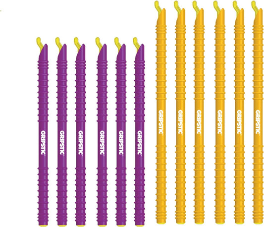 GRIPSTIC Bag Sealer - Reusable Chip Clips, Bag Clips. Patented. Airtight & Waterproof Seal on Food Storage Bags, Kids Snacks & More. Near Zero Waste. 12ct Medium