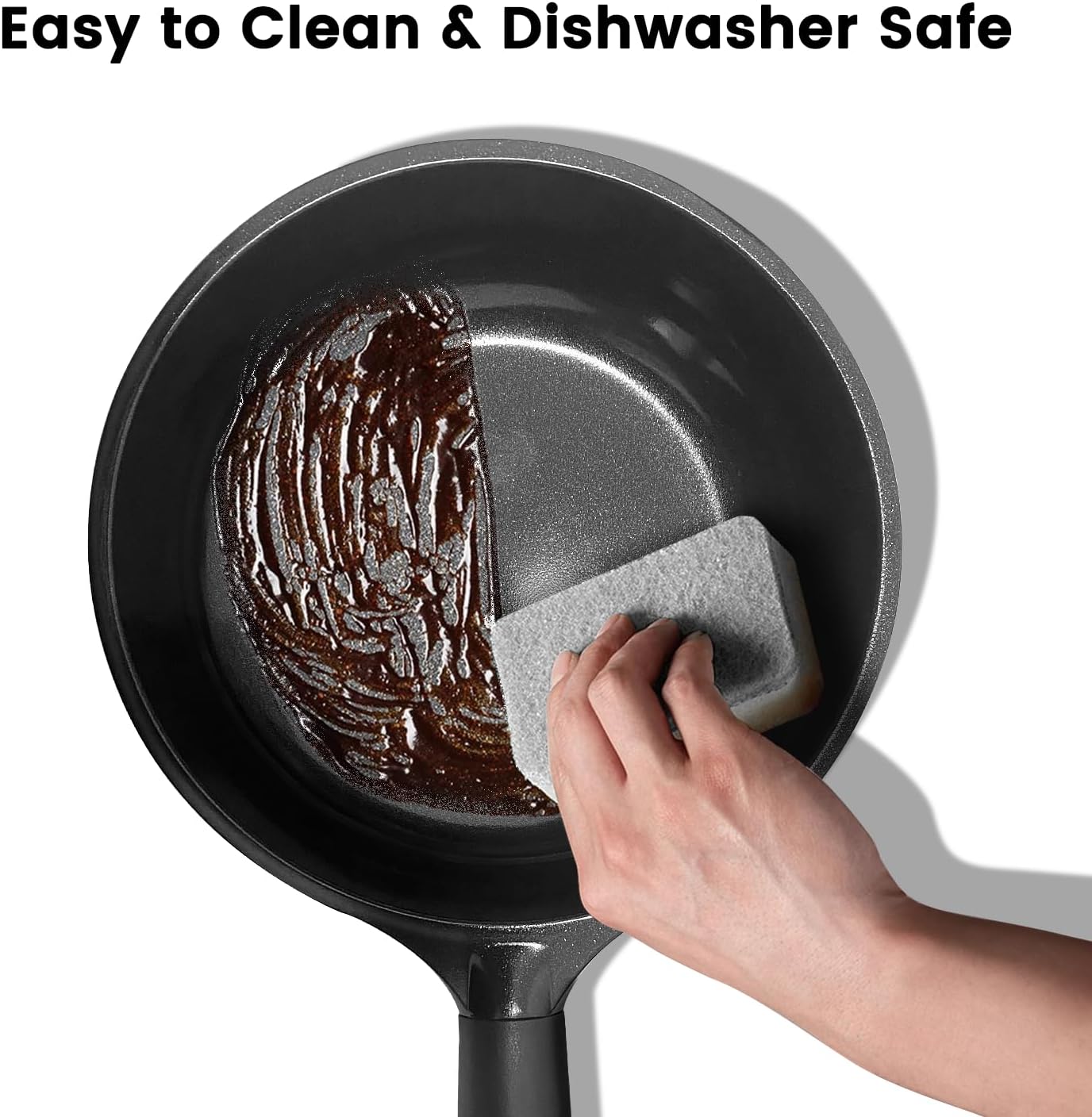 Ceramic Nonstick Frying Pan, Non Toxic Pan for Cooking, 8" 9.5" and 11" Frying Pan Skillet Set PFAS & PTFE & PFOA Free, Dishwasher Safe, Compatible with All Stovetops