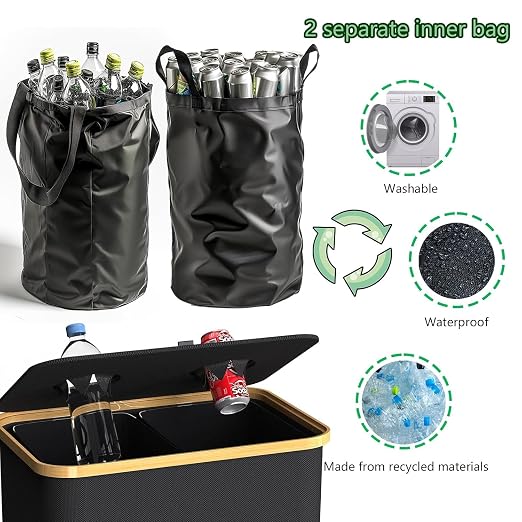 Recycling Bin Kitchen Indoor Home 40 Gallon 156L Recycle Bin - Image 4