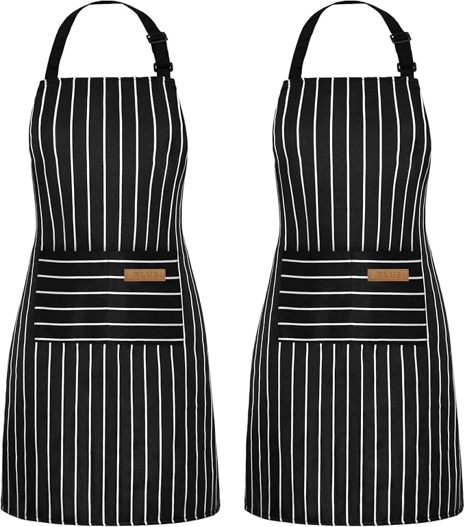 NLUS 2 Pack Cooking Aprons for Women by NLUS