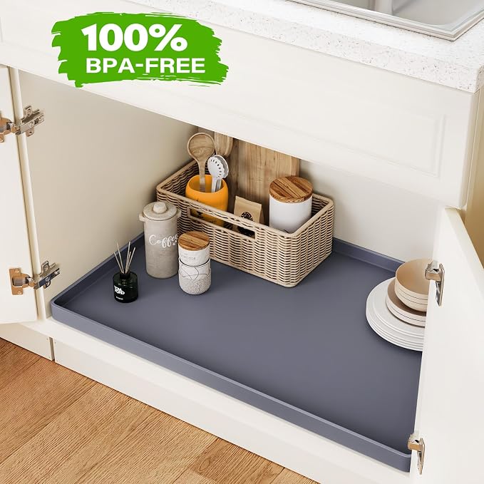 FLATO Waterproof Under Sink Mat 22" x 22" Shelf Liner - Image 4